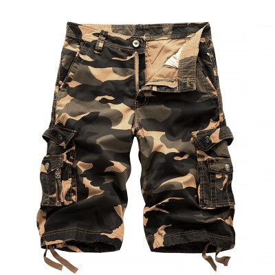 Military Camo Cargo Shorts Summer Fashion Camouflage Multi-Pocket Homme Army Casual Shorts Bermudas Masculina Plus size 40