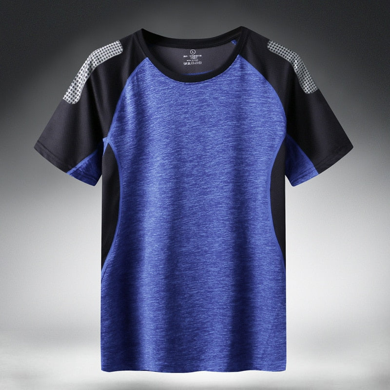 Quick Dry Sport T Shirt Men Short Sleeves Summer Casual Cotton Plus Asian Size M-5XL 6XL 7XL Top Tees GYM Tshirt Clothes