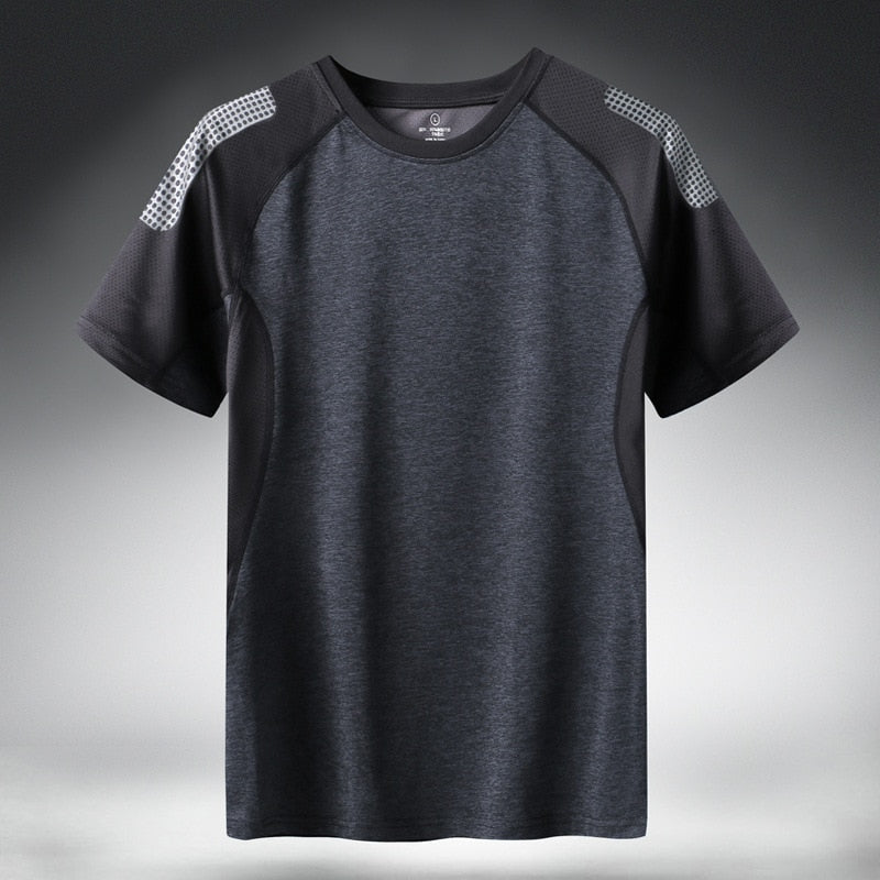 Quick Dry Sport T Shirt Men Short Sleeves Summer Casual Cotton Plus Asian Size M-5XL 6XL 7XL Top Tees GYM Tshirt Clothes