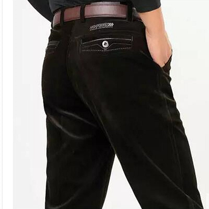 Corduroy pants loose middle-aged joggers middle-aged men dad installed in autumn and winter men's casual Trousers for men