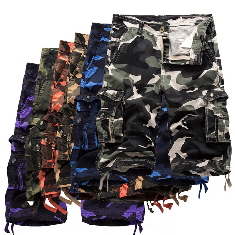Military Camo Cargo Shorts Summer Fashion Camouflage Multi-Pocket Homme Army Casual Shorts Bermudas Masculina Plus size 40