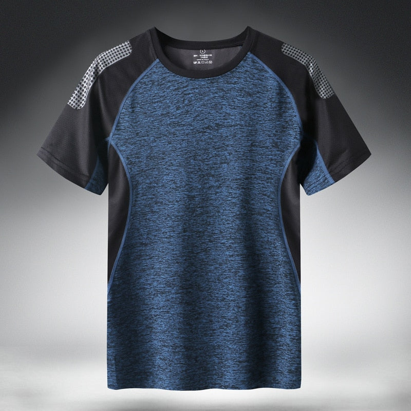 Quick Dry Sport T Shirt Men Short Sleeves Summer Casual Cotton Plus Asian Size M-5XL 6XL 7XL Top Tees GYM Tshirt Clothes