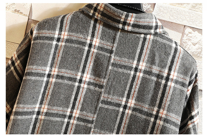 Flannel Harajuku Oversized Cotton Plaid Shirt Korean Fashions Fleece Button Up Shirts Long Sleeve Vintage Blouses