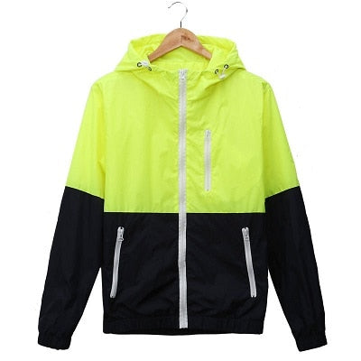 Men Casual Spring Autumn Lightweight Jacket Arrival Hooded Contrast Color Zipper up Jackets Outwear Cheap