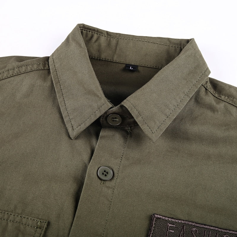 Men Military Shirt Casual High Quality Tactical Shirt Men's Spring Autumn Long sleeve camisa masculina Plus Size 6XL