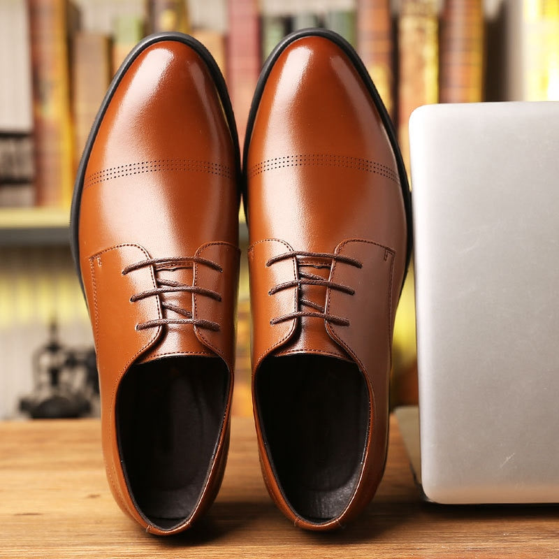 Man Elevator Shoe Taller 6CM Height Increasing For Men Heighten Increased Oxfords