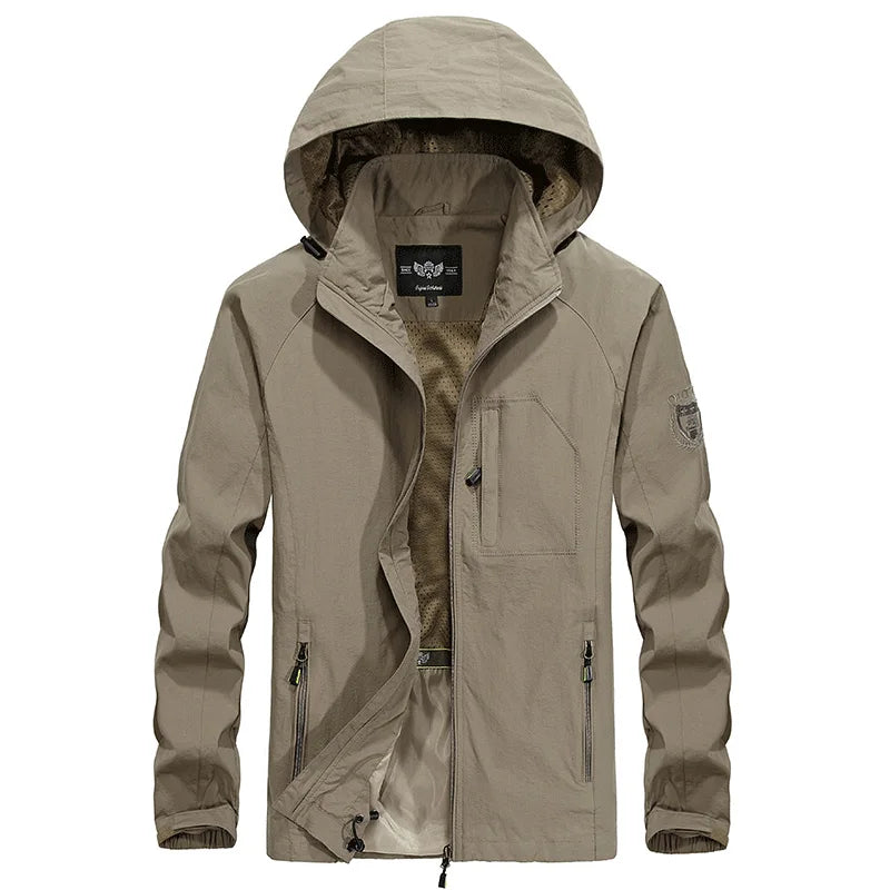 Men's Waterproof Military Jacket Spring Autumn Casual Windbreaker Jackets Mens Breathable Hooded Outdoor Thin Coats 6XL Clothes
