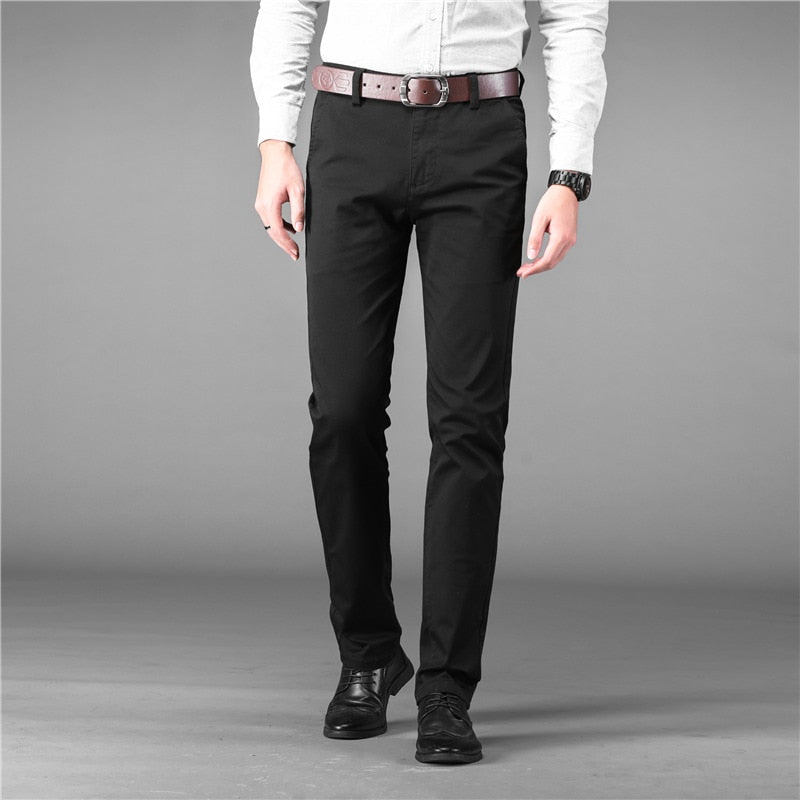 Luxury Straight Business Casual Men Pants High Quality Designer Spring Autumn Elegant Male Leisure Long Formal Trousers