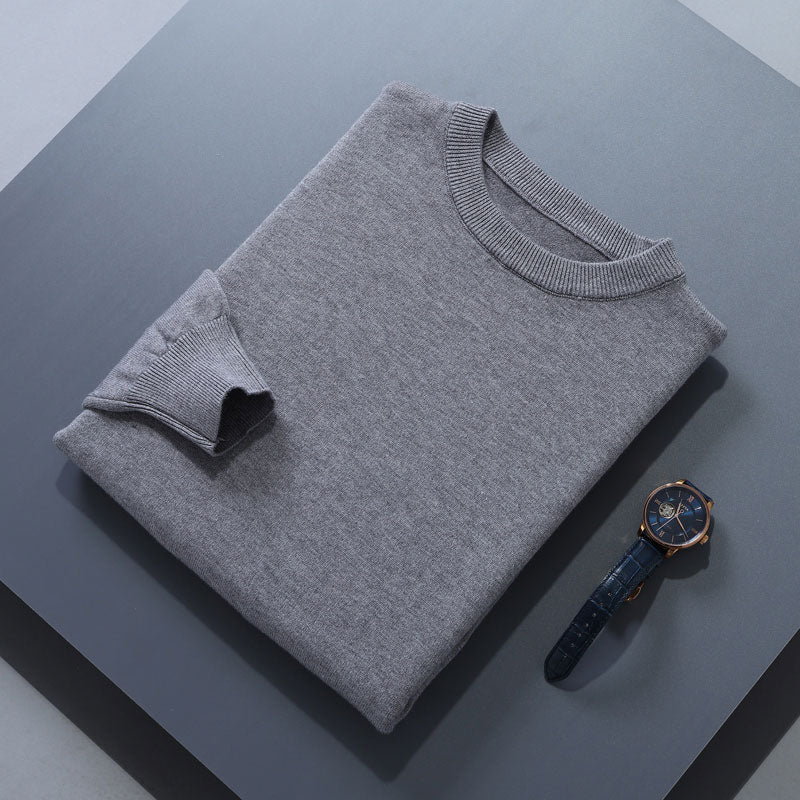 Men Sweaters 18Colors Long Sleeve Oneck Pullovers Soft Warm Winter Woolen Knitted Jumpers Male Clothes