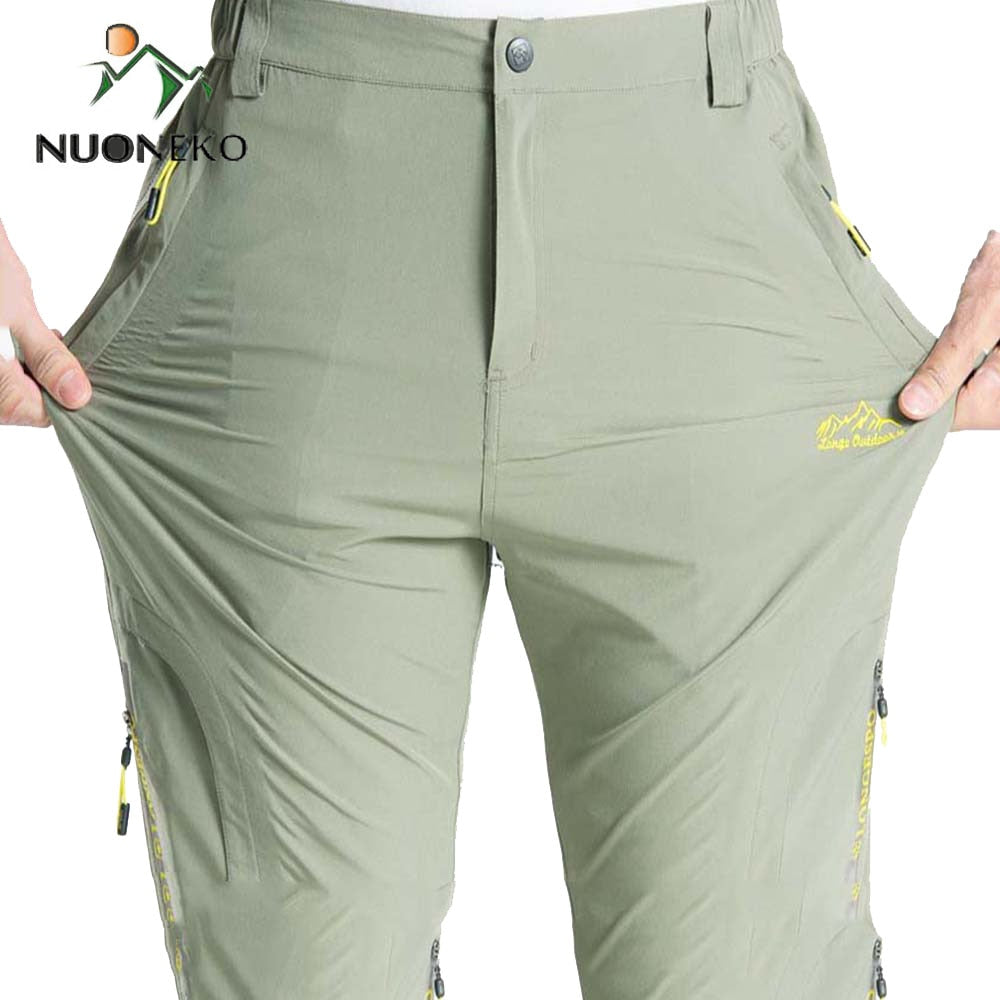Stretch Hiking Pants Men Summer Breathable Quick Dry Outdoor Pants Mens Mountain Climbing Fishing Trekking Trousers PN44