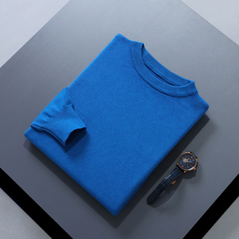 Men Sweaters 18Colors Long Sleeve Oneck Pullovers Soft Warm Winter Woolen Knitted Jumpers Male Clothes