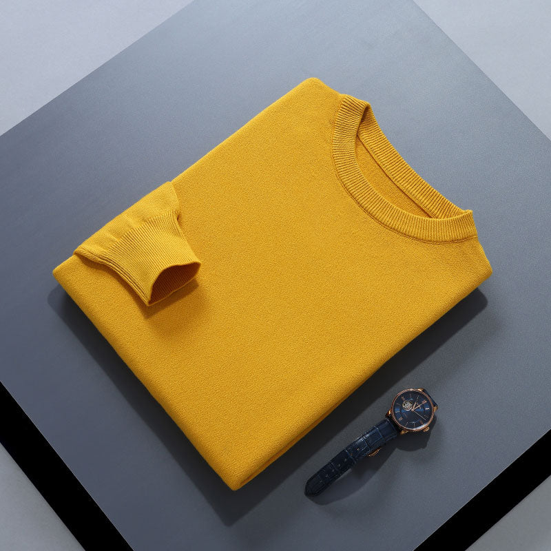 Men Sweaters 18Colors Long Sleeve Oneck Pullovers Soft Warm Winter Woolen Knitted Jumpers Male Clothes