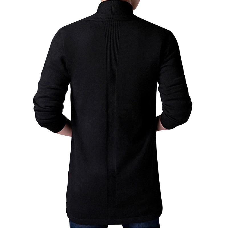 Men Thin Knitted Cardigan Sweater Spring Autumn Solid Sweater Bottoming Long Sleeved Mens Slim Fit Cardigan Sweater