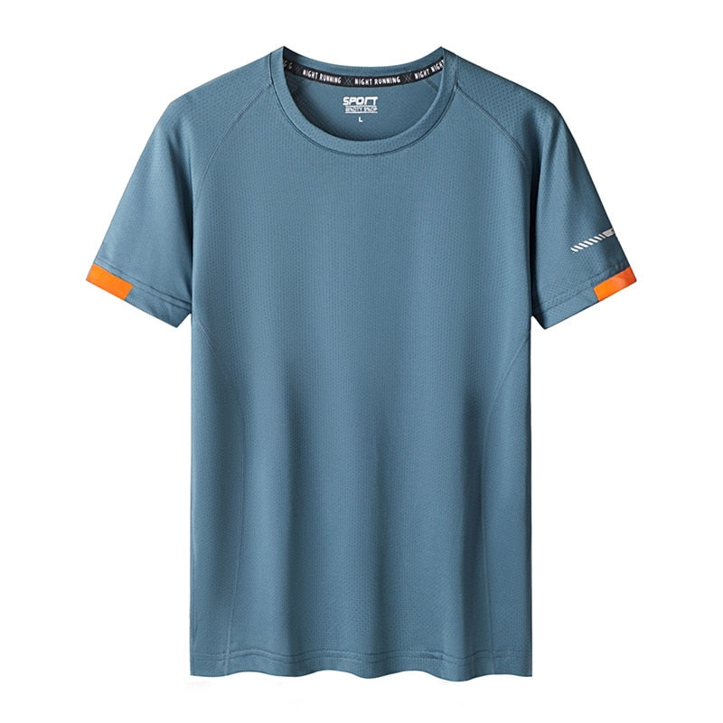 Quick Dry Sport T Shirt Men'S Short Sleeves Summer Casual White Plus OverSize 6XL 7XL 8XL 9XL Top Tees GYM Tshirt Clothes