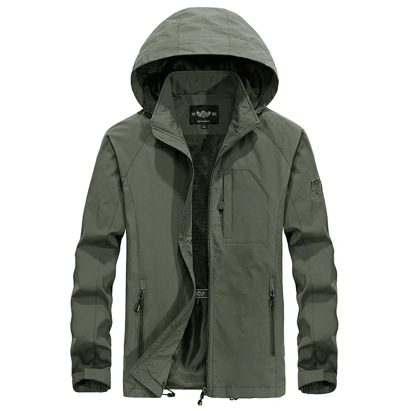 Men's Waterproof Military Jacket Spring Autumn Casual Windbreaker Jackets Mens Breathable Hooded Outdoor Thin Coats 6XL Clothes
