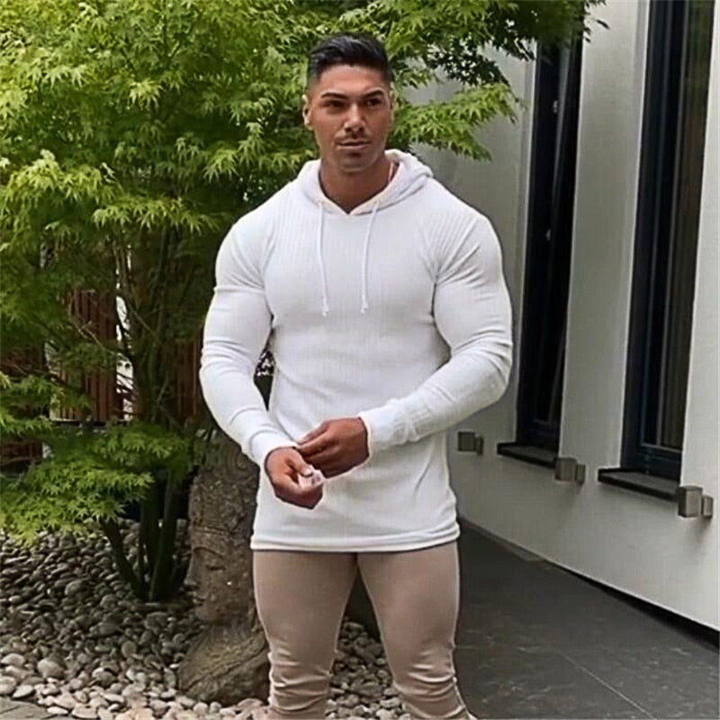 New Fashion Winter Hooded Sweater Men Warm Turtleneck Mens Sweaters Slim Fit Pullover Men Classic Sweter Men Knitwear