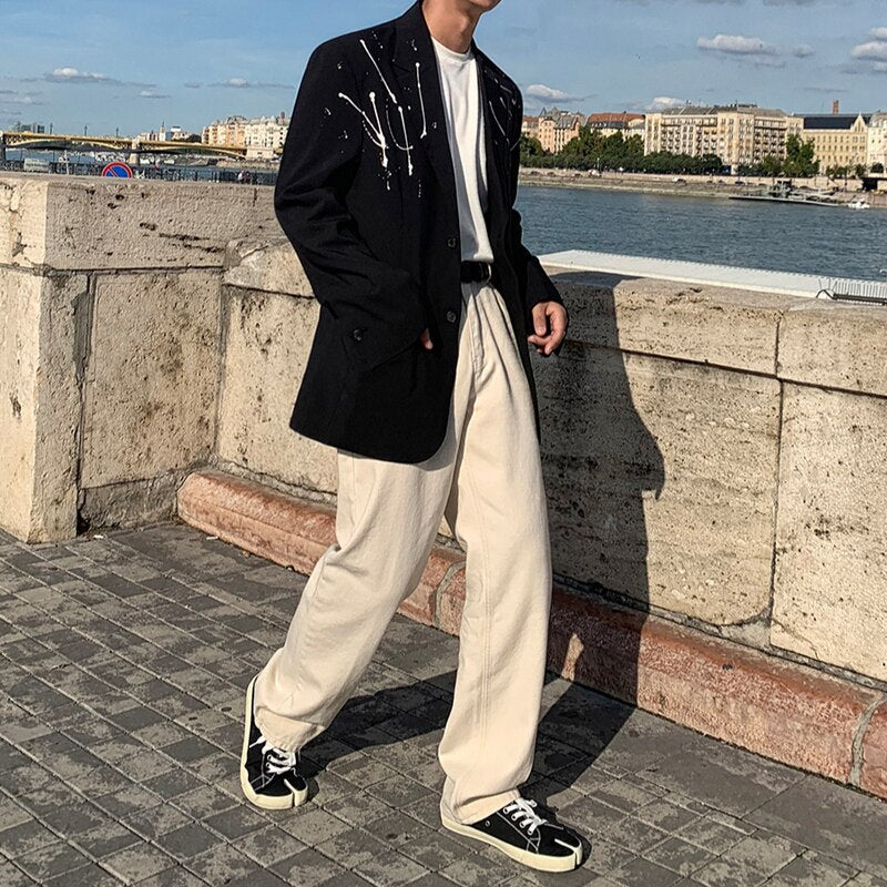 CREAM WIDE PANTS