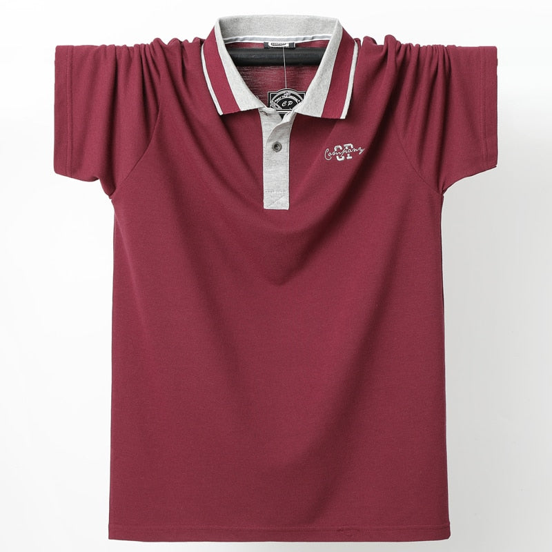 Men Polo Shirt Mens Stripe Polo Shirts Summer Casual Cotton Short Sleeves Shirt Homme 5XL Plus Size Business Work Men Tops Tees