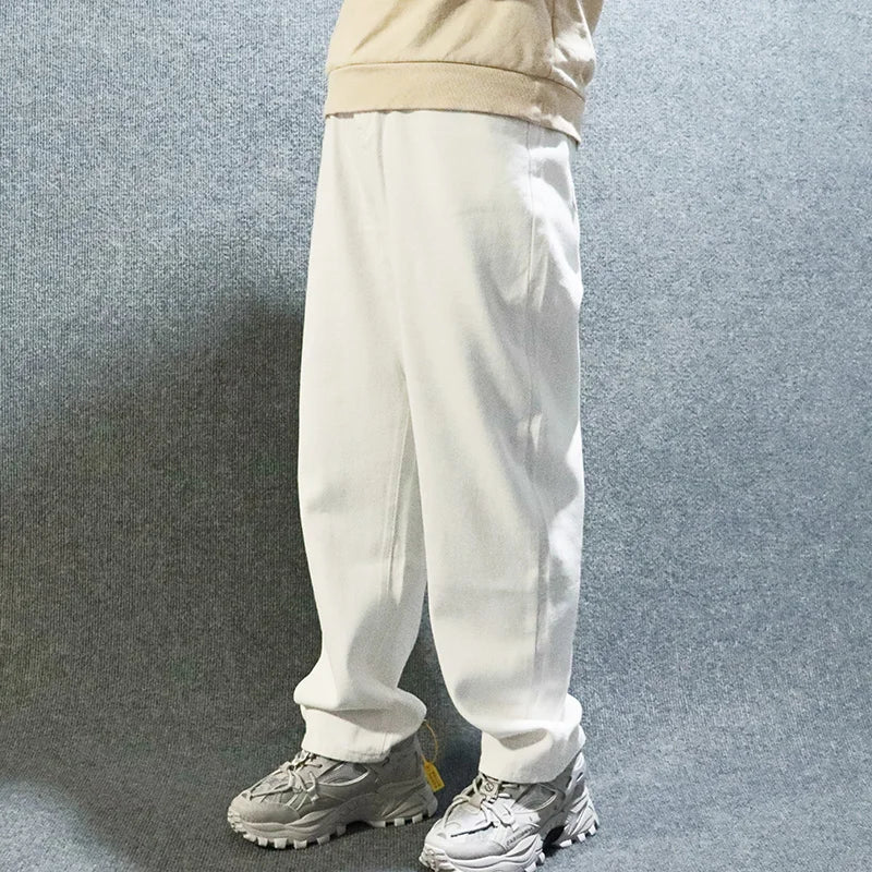 saferido White Jeans baggy pants Denim Trousers Straight Men Jean Pants Hot Baggy Trendyol Streetwear joggers Casual Denim Korean Fashion
