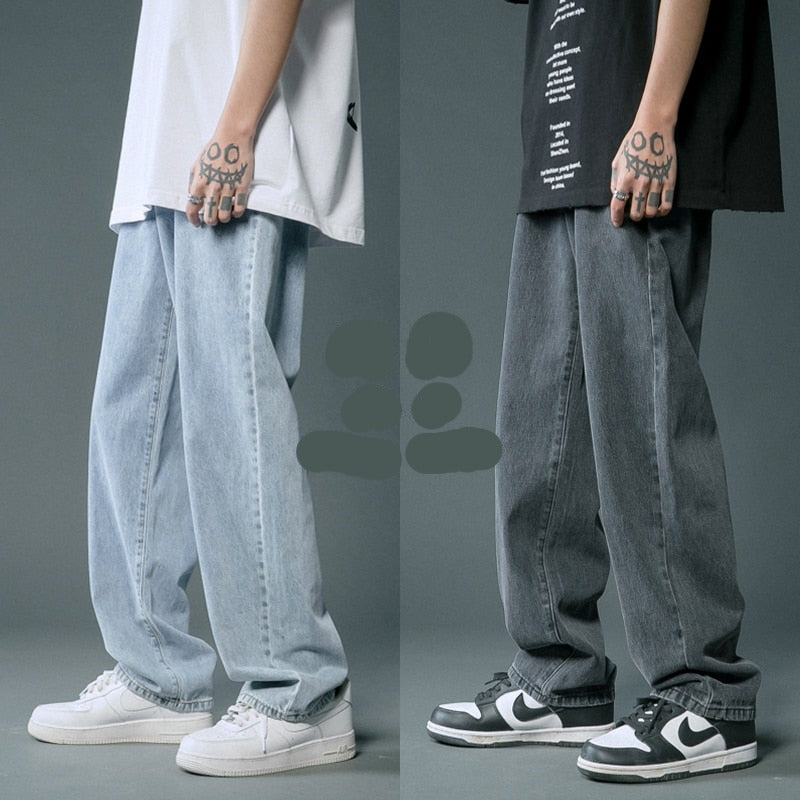 saferido Summer thin men jeans men's fashion famous brand versatile loose straight Summer pants clothes streetwear hiphop denim New