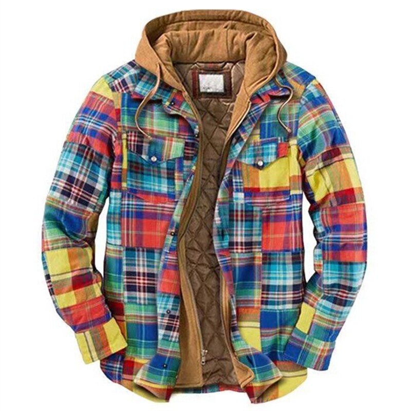 Brand Winter Mens Fashion Warm Long Sleeve Plaid Shirt Male Thick Fleece Lined Soft Business Casual Flannel Dress Shirts