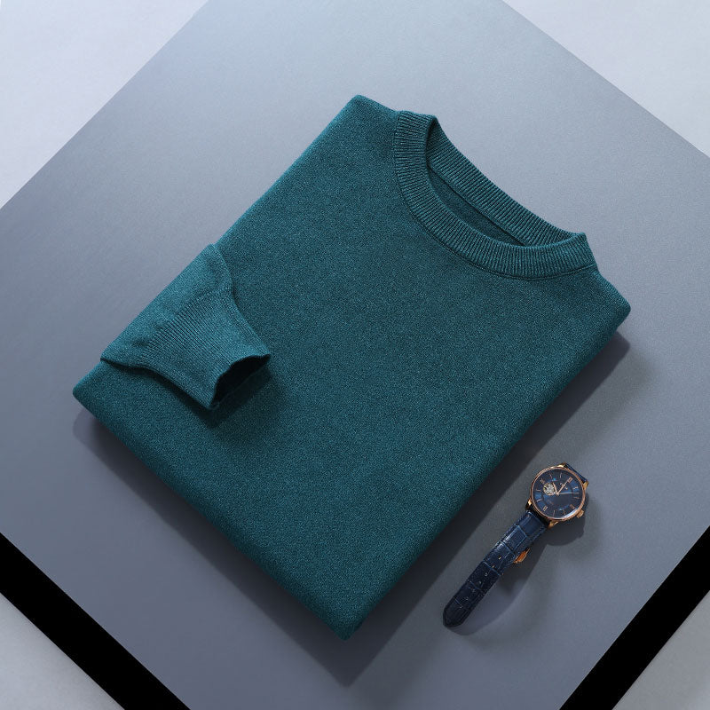 Men Sweaters 18Colors Long Sleeve Oneck Pullovers Soft Warm Winter Woolen Knitted Jumpers Male Clothes