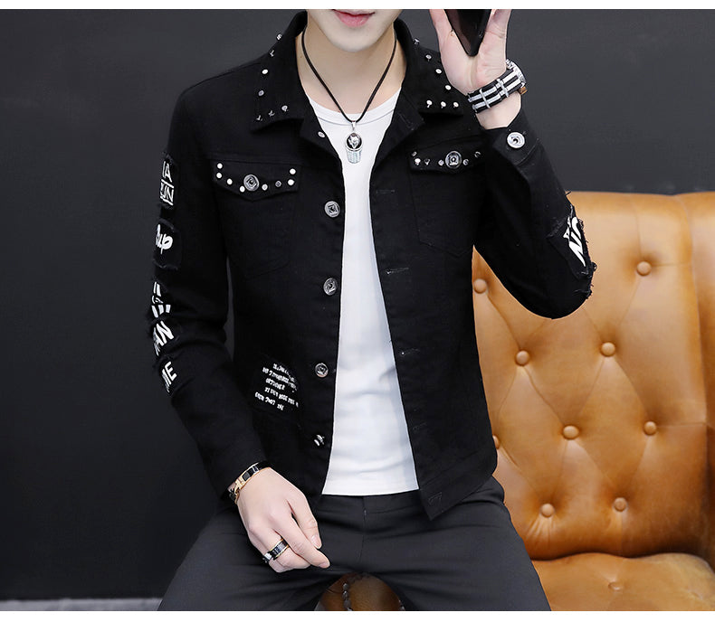 saferido Spring And Autumn Jeans Coat Men's Korean-style Fashion Students Handsome Versatile Jacket MEN'S Wear Summer New Style Cowb