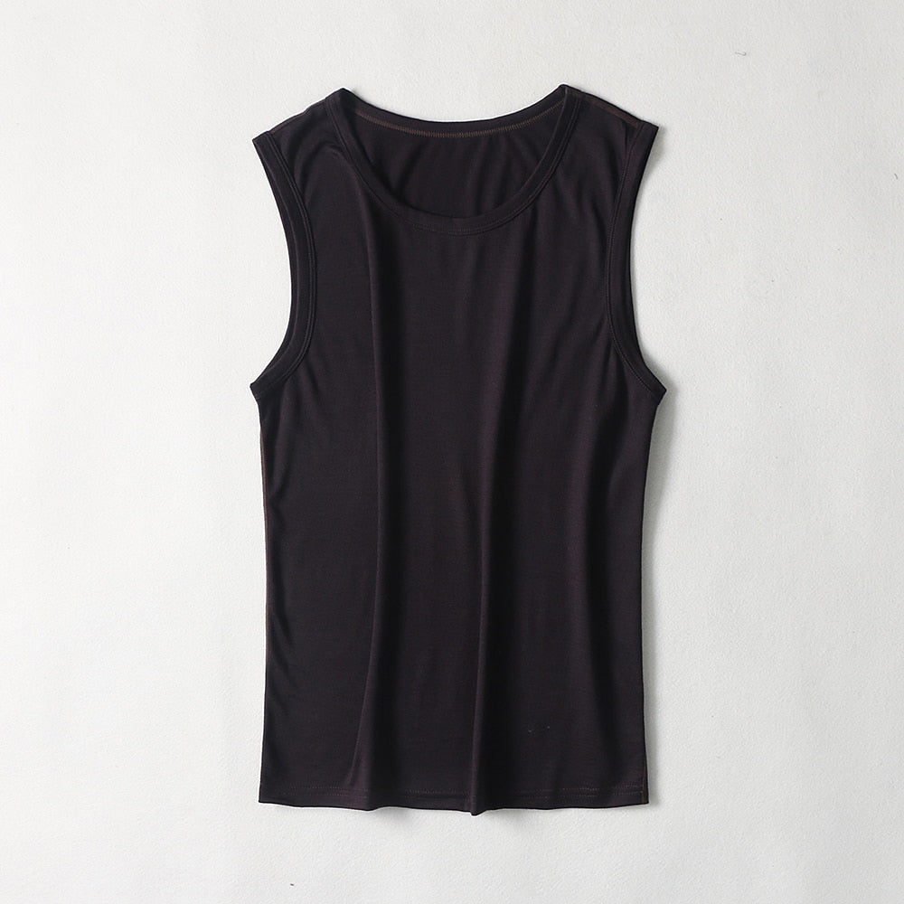 100% merino wool men Tank Top sleeveless shirt base layers soft next to skin comfortable out door