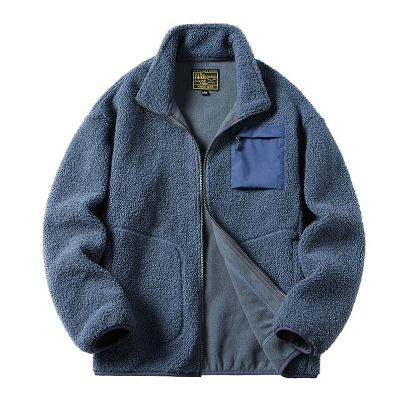 Unisex Lamb Wool Teddy Coat Men Women Cashmere Fleece Jacket Teen Couple Warm Clothing Boy Girls Varsity Techwear Spring