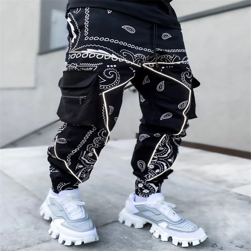 New hot printing cashew spend leisure sports haroun pants men more than Europe and the United States relaxed high street bag