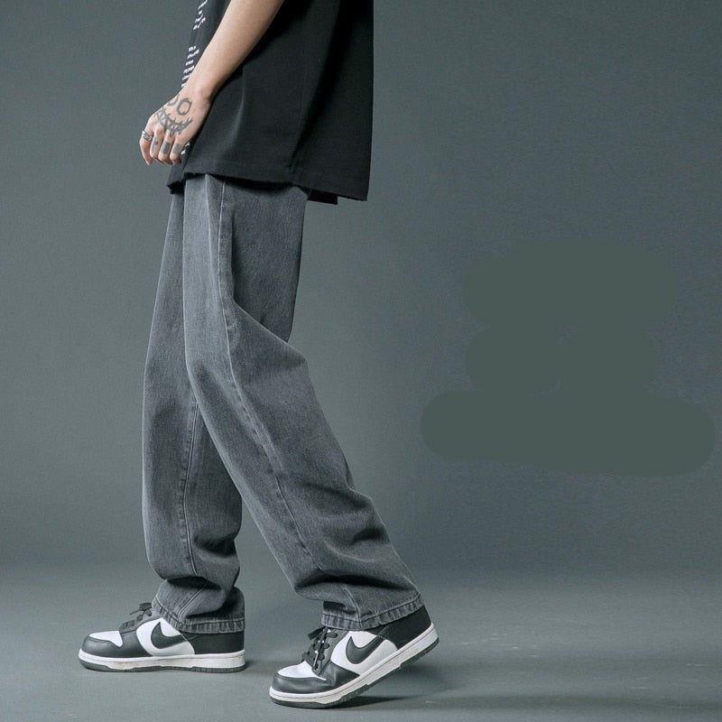 saferido Summer thin men jeans men's fashion famous brand versatile loose straight Summer pants clothes streetwear hiphop denim New