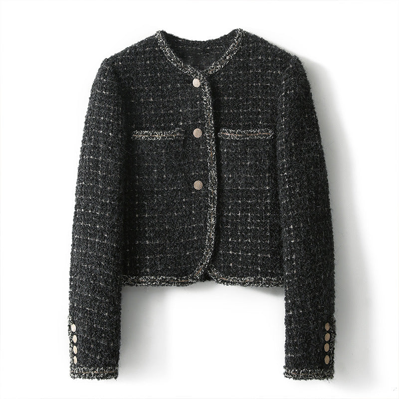2025 Wool Xiaoxiangfeng jacket, high-end tweed short jacket, women's spring new women's versatile top