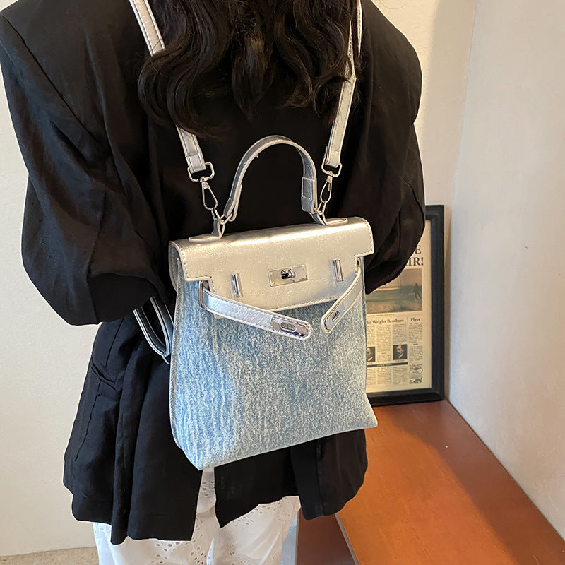 SAFERIDO 2025 Vintage college style backpack women's niche popular new fashion advanced texture student schoolbag small backpack