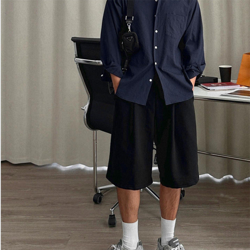 saferido 90s fashion men American Style Street Fitness Sports Loose Shorts Men's Casual Hip Hop Workout Bodybuilding Breathable Lace-up Shorts
