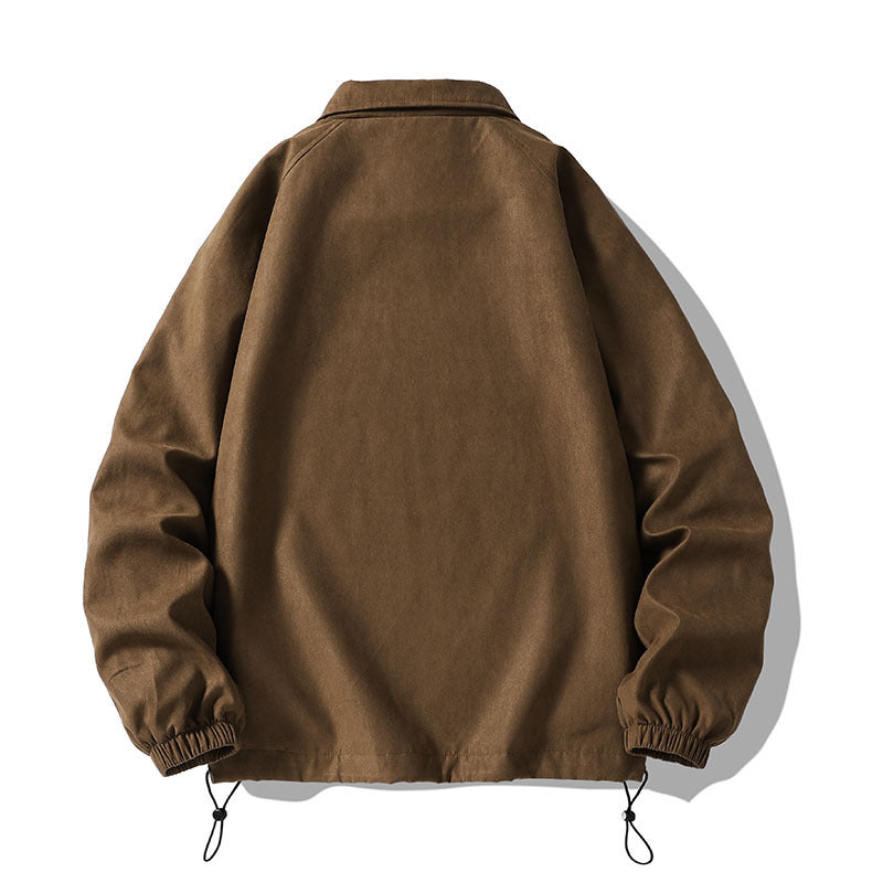 saferido -shop 90s fashion men Men's Jacket Spring Loose Hong Kong Style Trendy Brand Pu Shuai Casual Baseball Uniform Spring Jacket Men's Top Clothes
