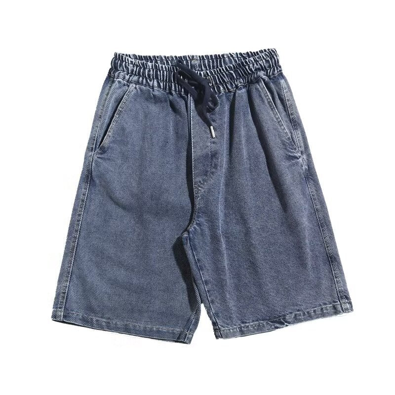 saferido -shop masc outfits Workwear Denim Shorts Men's Summer Loose High-Grade Casual Middle Pants Washed Retro Ruan Handsome Fifth Pants