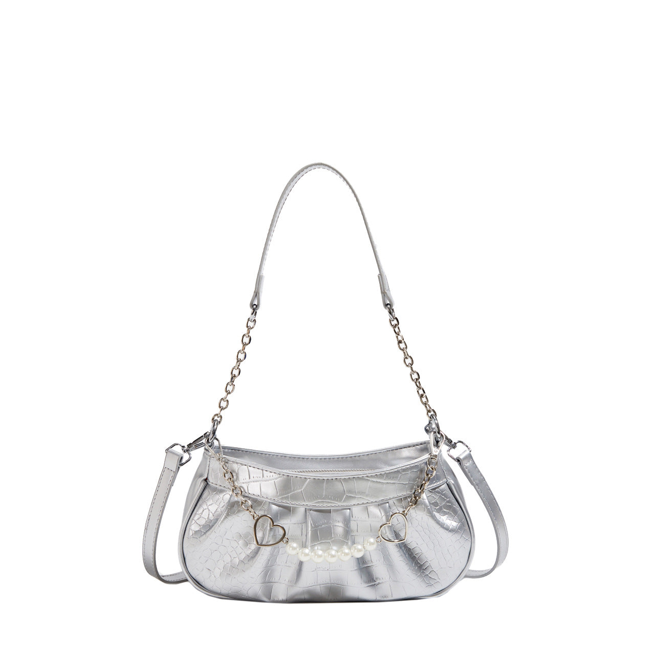 SAFERIDO 2025 Niche pleated bag women's Korean version trendy fashion chain bag popular new simple high-end versatile messenger bag