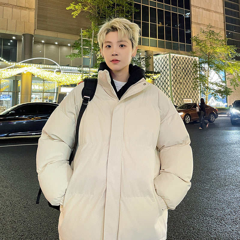 saferido men winter outfits American Cotton-Padded Coat Men's Autumn and Winter 2024 New Men's Cotton-Padded Coat Workwear Couple Bread Coat Fashion