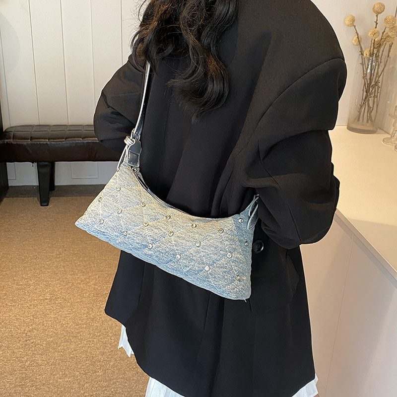 SAFERIDO 2025 Underarm bag women's popular new design sense niche high sense Popular style women shoulder crossbody baguette bag