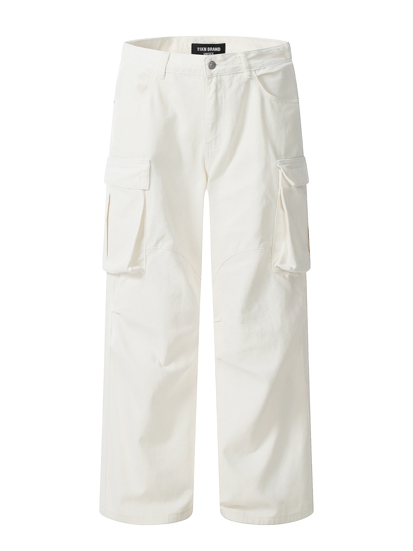 High-end design multi-pocket casual pants men's summer American retro loose straight drape workwear long pants