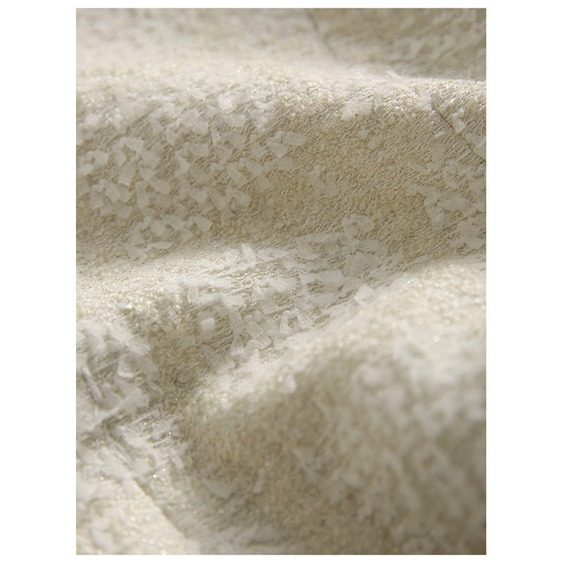 2025 Wool tassel tweed white small fragrant coat texture high sense spring and autumn spring women's short
