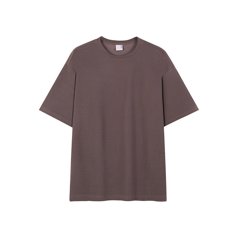 saferido -shop mens haircut BJ Summer Solid Color Loose Short-Sleeved T-shirt Trendy Korean Style T-shirt Boys Couple Tee All-Match Bottoming Shirt Trendy