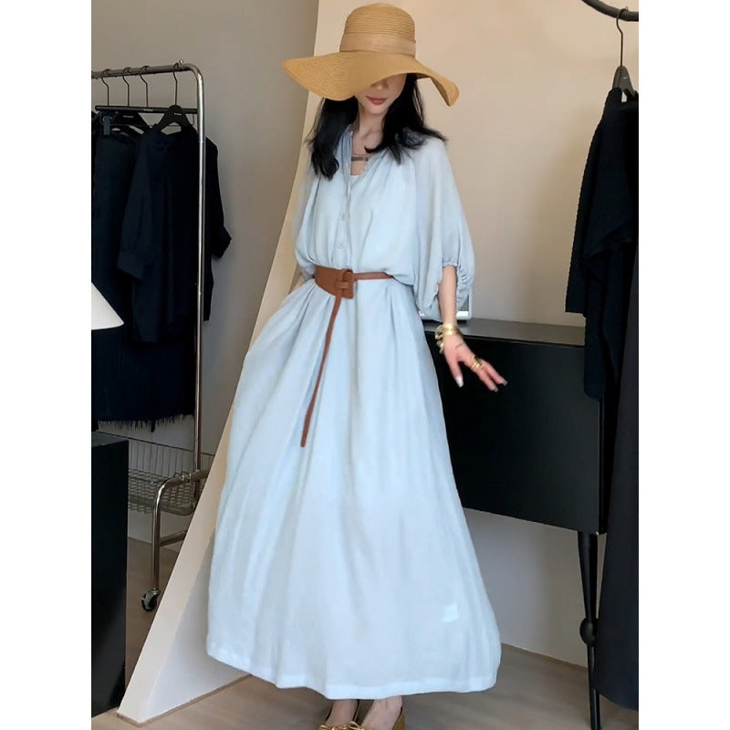2025 Korean Oriental Beauty, a skirt with strong plasticity and beauty out of the circle, showing thinness and covering the meat holiday style