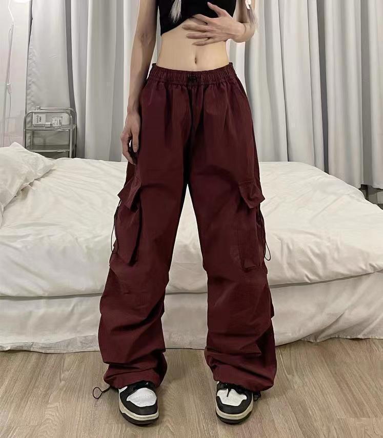 saferido starboy outfit Ins American Overalls Men's and Women's High Street Design Drawstring Loose Ankle-Tied Wide-Leg Casual Trousers