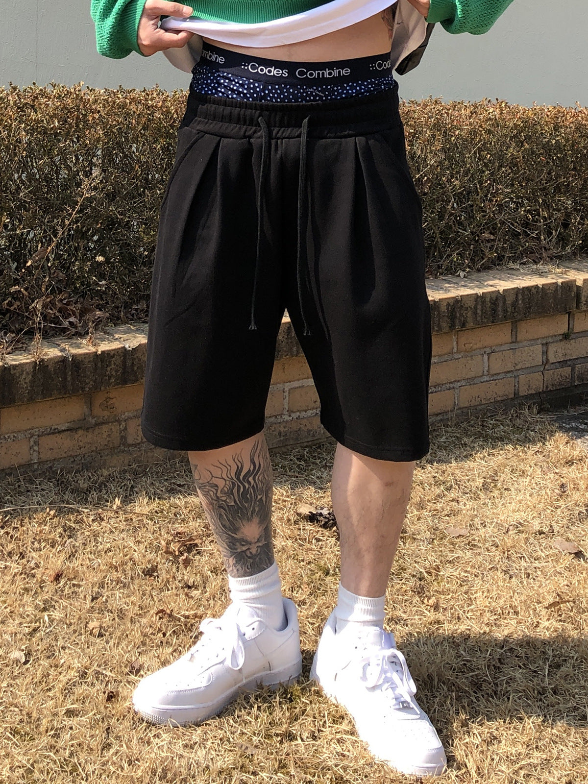 saferido 90s fashion men American Style Street Fitness Sports Loose Shorts Men's Casual Hip Hop Workout Bodybuilding Breathable Lace-up Shorts