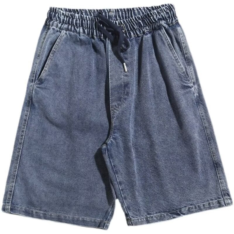 saferido -shop masc outfits Workwear Denim Shorts Men's Summer Loose High-Grade Casual Middle Pants Washed Retro Ruan Handsome Fifth Pants