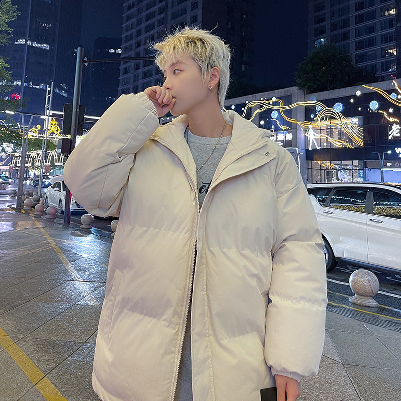saferido men winter outfits American Cotton-Padded Coat Men's Autumn and Winter 2024 New Men's Cotton-Padded Coat Workwear Couple Bread Coat Fashion