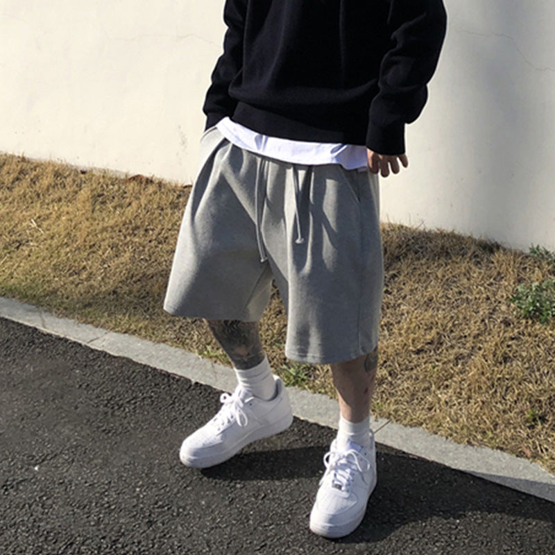 saferido 90s fashion men American Style Street Fitness Sports Loose Shorts Men's Casual Hip Hop Workout Bodybuilding Breathable Lace-up Shorts