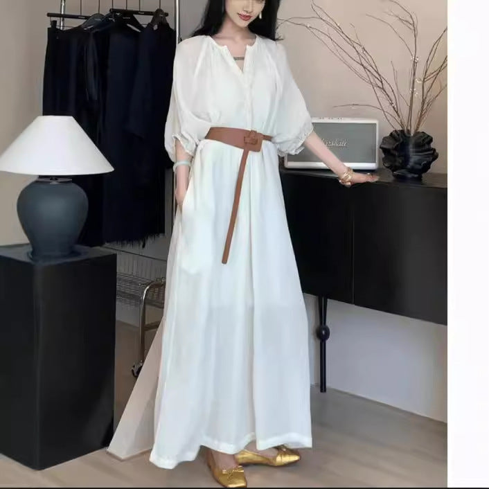 2025 Korean Oriental Beauty, a skirt with strong plasticity and beauty out of the circle, showing thinness and covering the meat holiday style