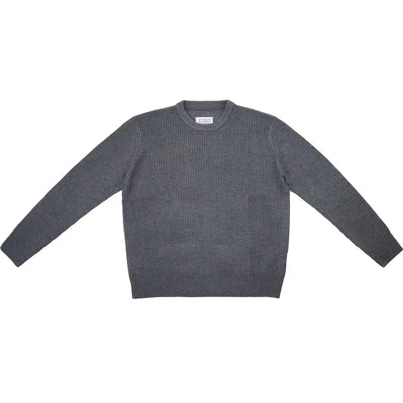 Men's Luxury Knitwear Sweater Loose High Quality Long Sleeve O-neck Knit Pullover Black Casual Y2k All-match Popular Jumper